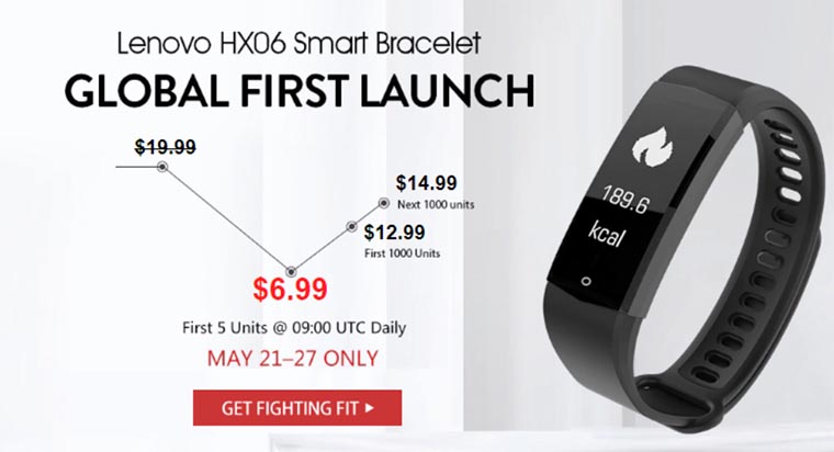 Фитнес-браслет Lenovo HX06 можно купить всего за 12,99$ 1