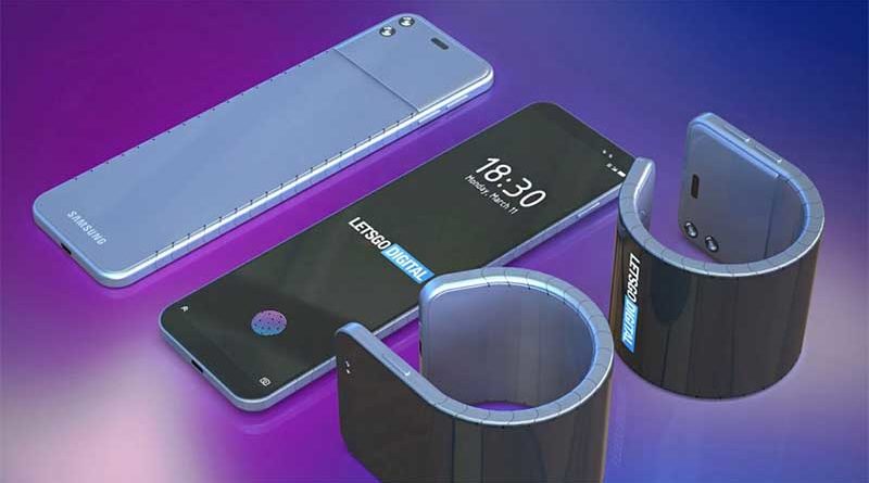 Samsung запатентовала гибкий наручный смартфон-часы