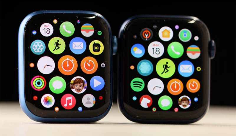 Сравнение Apple Watch 7 и Apple Watch 6: экран